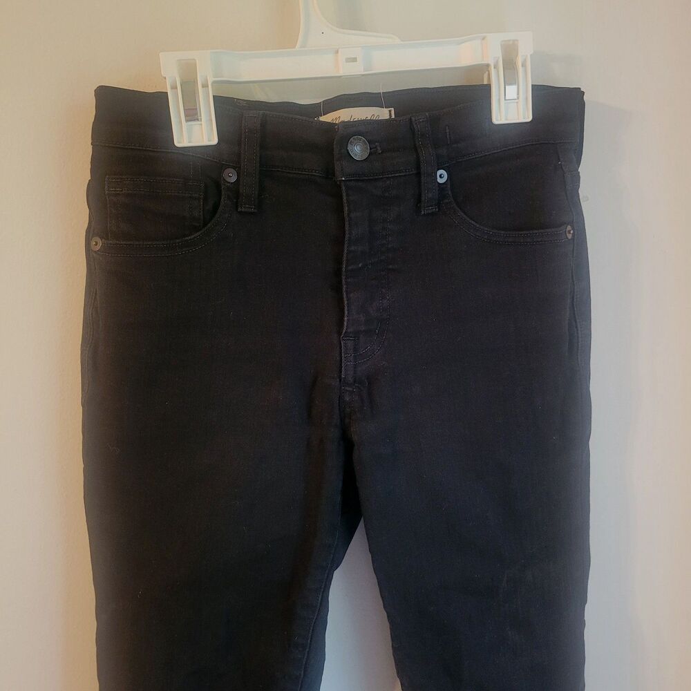 Madewell 9" High Rise Skinny Black Jeans Size 26